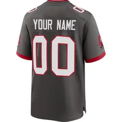 Nike Custom Tampa Bay Buccaneers Game Pewter Alternate Jersey - Men's