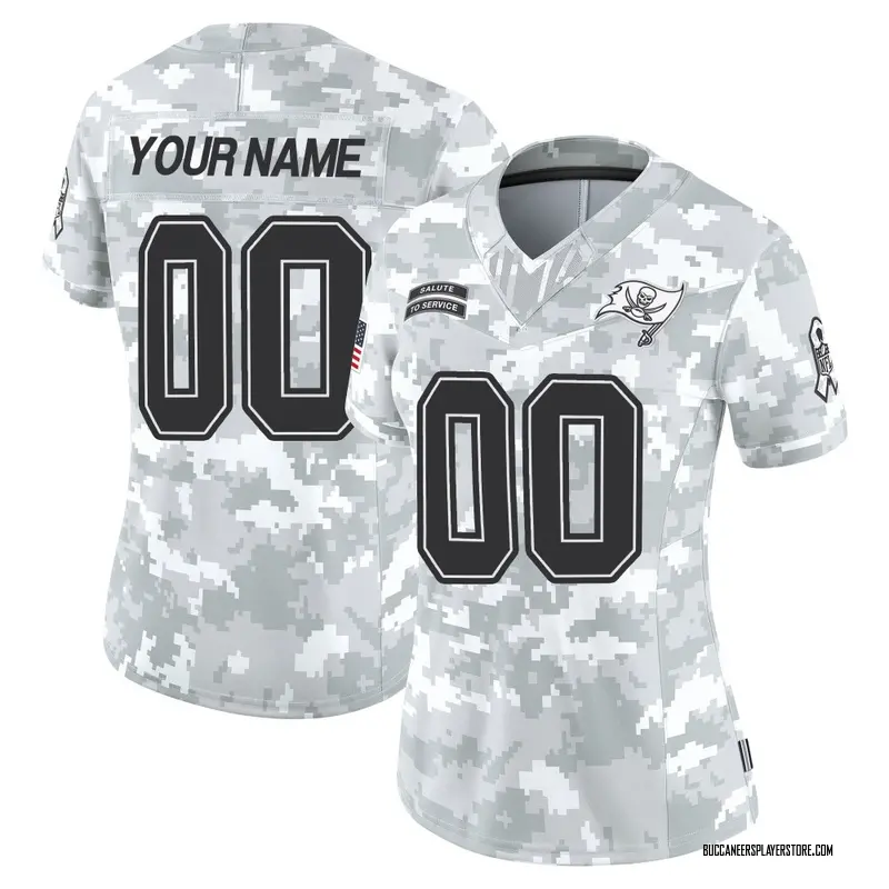 Nike Custom Tampa Bay Buccaneers Limited Arctic Camo 2024 Salute to Service Jersey - Women's