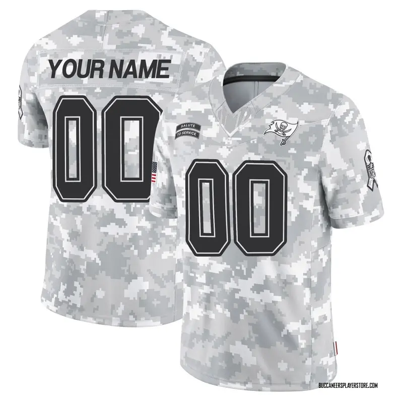 Nike Custom Tampa Bay Buccaneers Limited Arctic Camo 2024 Salute to Service Jersey - Youth