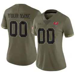 Nike Custom Tampa Bay Buccaneers Limited Olive 2022 Salute To Service Jersey - Women's