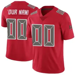 Nike Custom Tampa Bay Buccaneers Limited Red Color Rush Jersey - Men's