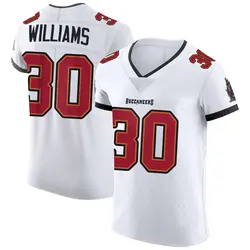 Nike D.J. Williams Tampa Bay Buccaneers Elite White Vapor Jersey - Men's
