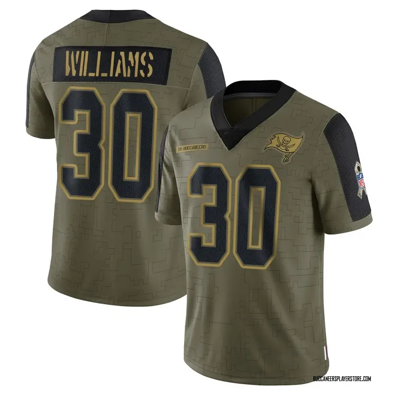 Nike D.J. Williams Tampa Bay Buccaneers Limited Olive 2021 Salute To Service Jersey - Youth