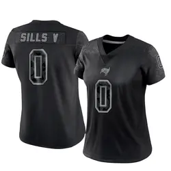 Nike David Sills V Tampa Bay Buccaneers Limited Black Reflective Jersey - Women's
