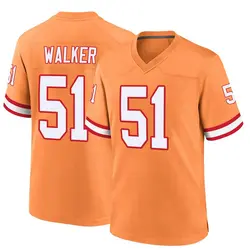 Nike David Walker Tampa Bay Buccaneers Game Orange Throwback Jersey - Men's