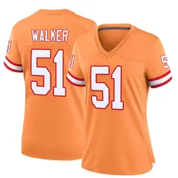 Nike David Walker Tampa Bay Buccaneers Game Orange Throwback Jersey - Women's