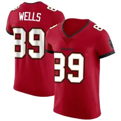 Nike David Wells Tampa Bay Buccaneers Elite Red Vapor Jersey - Men's