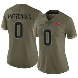 Nike Dean Patterson Tampa Bay Buccaneers Limited Olive 2022 Salute To Service Jersey - Women's