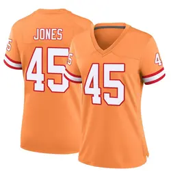 Nike Deion Jones Tampa Bay Buccaneers Game Orange Throwback Jersey - Women's