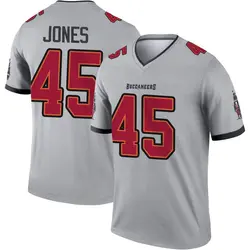 Nike Deion Jones Tampa Bay Buccaneers Legend Gray Inverted Jersey - Men's