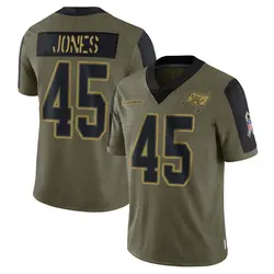 Nike Deion Jones Tampa Bay Buccaneers Limited Olive 2021 Salute To Service Jersey - Youth