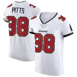Nike Derrek Pitts Tampa Bay Buccaneers Elite White Vapor Jersey - Men's