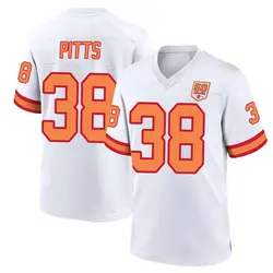 Nike Derrek Pitts Tampa Bay Buccaneers Game White '76 50th Season Jersey - Youth