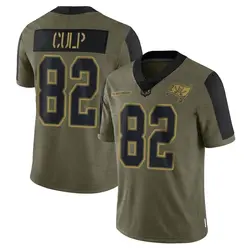 Nike Devin Culp Tampa Bay Buccaneers Limited Olive 2021 Salute To Service Jersey - Men's