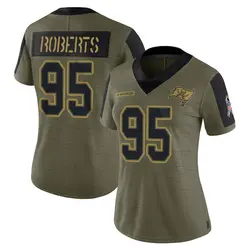 Nike Elijah Roberts Tampa Bay Buccaneers Limited Olive 2021 Salute To Service Jersey - Women's