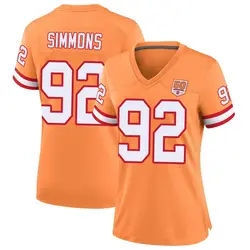 Nike Elijah Simmons Tampa Bay Buccaneers Game Cream sicle 50th Season Jersey - Women's