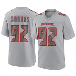 Nike Elijah Simmons Tampa Bay Buccaneers Game Gray Atmosphere Fashion Jersey - Men's
