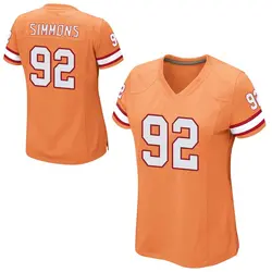 Nike Elijah Simmons Tampa Bay Buccaneers Game Orange Alternate Jersey - Women's