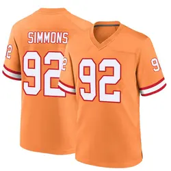 Nike Elijah Simmons Tampa Bay Buccaneers Game Orange Throwback Jersey - Youth