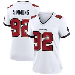 Nike Elijah Simmons Tampa Bay Buccaneers Game White Jersey - Women's