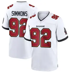 Nike Elijah Simmons Tampa Bay Buccaneers Game White Jersey - Youth