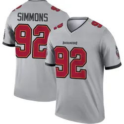 Nike Elijah Simmons Tampa Bay Buccaneers Legend Gray Inverted Jersey - Youth