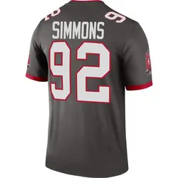 Nike Elijah Simmons Tampa Bay Buccaneers Legend Pewter Alternate Jersey - Youth