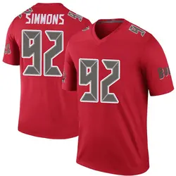 Nike Elijah Simmons Tampa Bay Buccaneers Legend Red Color Rush Jersey - Men's