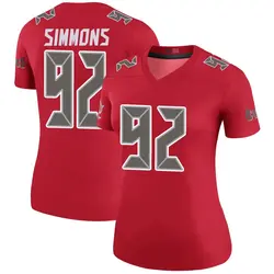 Nike Elijah Simmons Tampa Bay Buccaneers Legend Red Color Rush Jersey - Women's