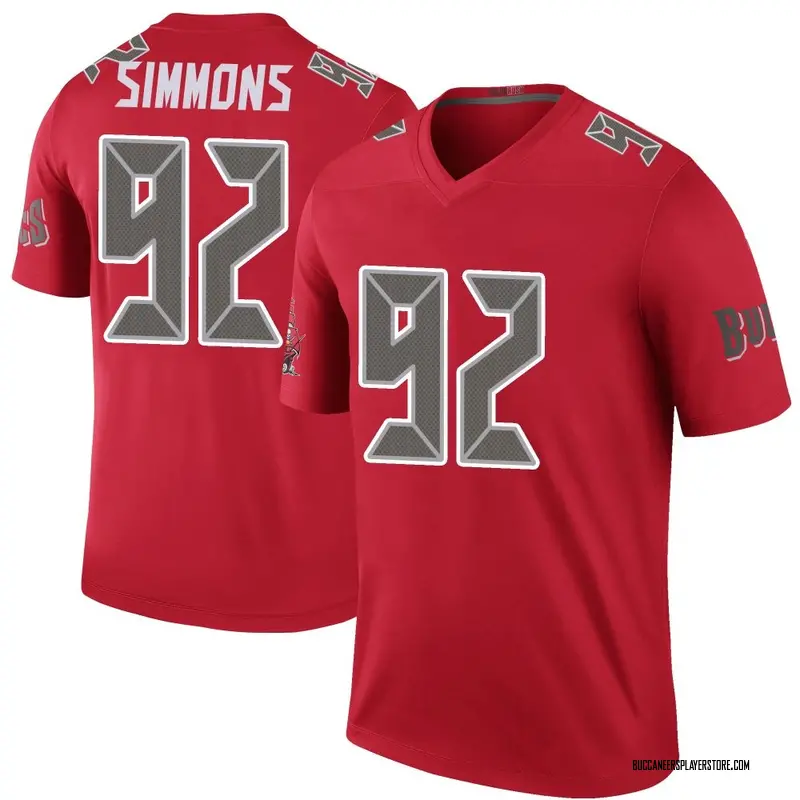 Nike Elijah Simmons Tampa Bay Buccaneers Legend Red Color Rush Jersey - Youth