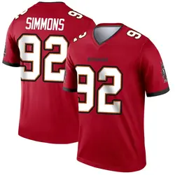 Nike Elijah Simmons Tampa Bay Buccaneers Legend Red Jersey - Men's