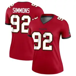 Nike Elijah Simmons Tampa Bay Buccaneers Legend Red Jersey - Women's