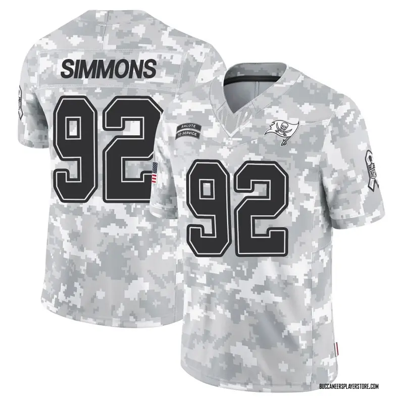 Nike Elijah Simmons Tampa Bay Buccaneers Limited Arctic Camo 2024 Salute to Service Jersey - Youth