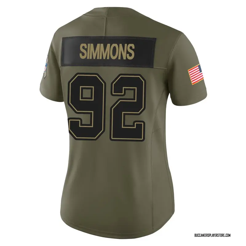Nike Elijah Simmons Tampa Bay Buccaneers Limited Olive 2025 Salute to Service Jersey - Women's