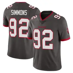Nike Elijah Simmons Tampa Bay Buccaneers Limited Pewter Alternate Vapor Jersey - Men's
