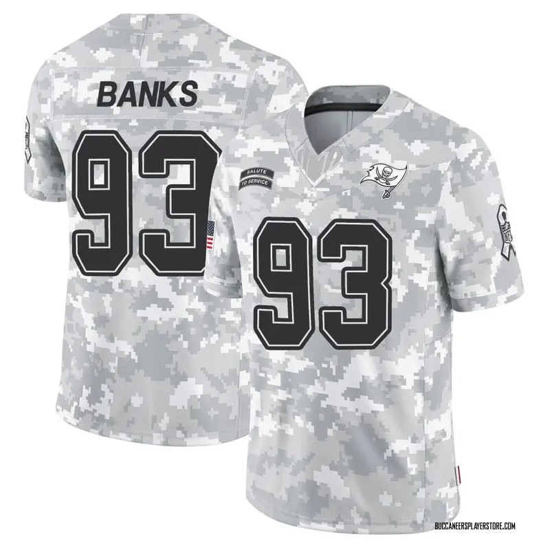 Nike Eric Banks Tampa Bay Buccaneers Limited Arctic Camo 2024 Salute to Service Jersey - Youth
