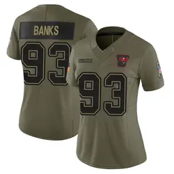 Nike Eric Banks Tampa Bay Buccaneers Limited Olive 2025 Salute to Service Jersey - Women's