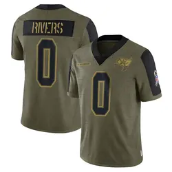 Nike Eric Rivers Tampa Bay Buccaneers Limited Olive 2021 Salute To Service Jersey - Youth