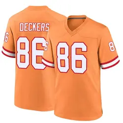 Nike Evan Deckers Tampa Bay Buccaneers Game Orange Throwback Jersey - Youth