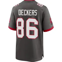 Nike Evan Deckers Tampa Bay Buccaneers Game Pewter Alternate Jersey - Men's