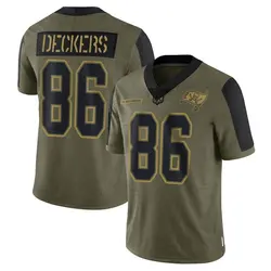 Nike Evan Deckers Tampa Bay Buccaneers Limited Olive 2021 Salute To Service Jersey - Men's