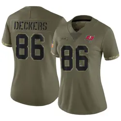 Nike Evan Deckers Tampa Bay Buccaneers Limited Olive 2022 Salute To Service Jersey - Women's