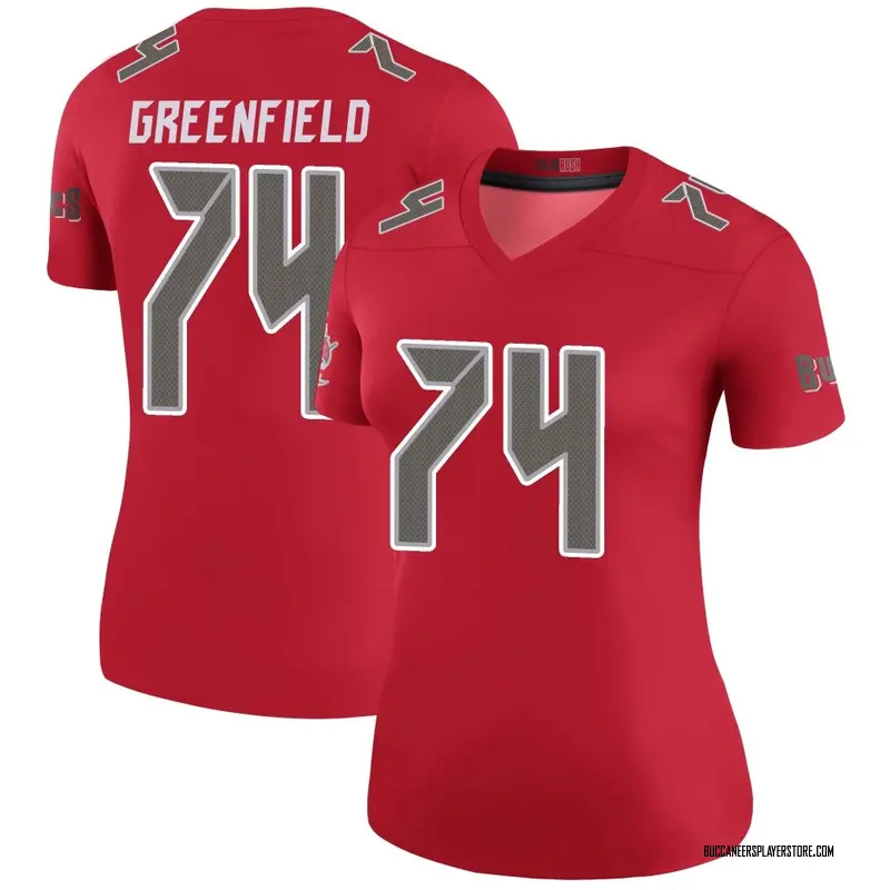 Nike Garret Greenfield Tampa Bay Buccaneers Legend Green Color Rush Red Jersey - Women's