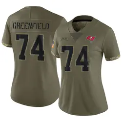 Nike Garret Greenfield Tampa Bay Buccaneers Limited Green Olive 2022 Salute To Service Jersey - Women's
