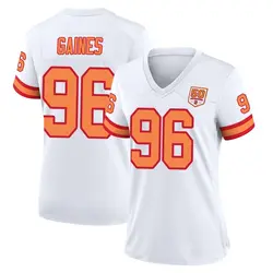Nike Greg Gaines Tampa Bay Buccaneers Game White '76 50th Season Jersey - Women's