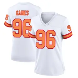 Nike Greg Gaines Tampa Bay Buccaneers Game White '76 Jersey - Women's