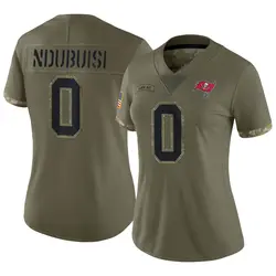 Nike Haggai Ndubuisi Tampa Bay Buccaneers Limited Olive 2022 Salute To Service Jersey - Women's