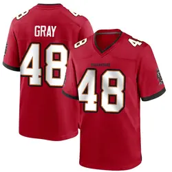 Nike J.T. Gray Tampa Bay Buccaneers Game Red Team Color Jersey - Men's