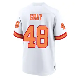 Nike J.T. Gray Tampa Bay Buccaneers Game White '76 50th Season Jersey - Youth