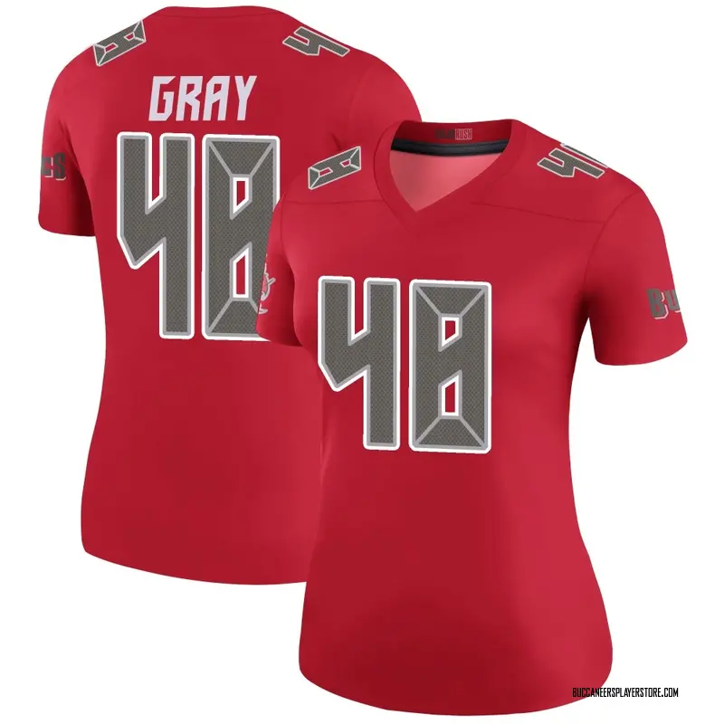 Nike J.T. Gray Tampa Bay Buccaneers Legend Red Color Rush Jersey - Women's
